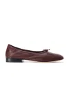 Yuni Buffa Pia Leather Ballet Flats In Burgundy
