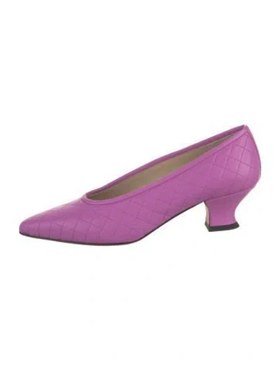 Pre-owned Yuni Buffa Roma Leather Pumps In Pink