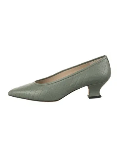 Pre-owned Yuni Buffa Tweed Pattern Pumps In Multicolor