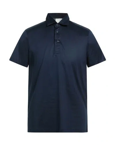 Yuu Man Polo Shirt Midnight Blue Size L Cotton