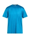 Yuu Man T-shirt Deep Teal Size L Mako Cotton In Blue