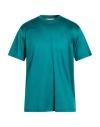 Yuu Man T-shirt Emerald Green Size S Mako Cotton In Blue
