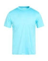 Yuu Man T-shirt Turquoise Size 3xl Mako Cotton In Blue