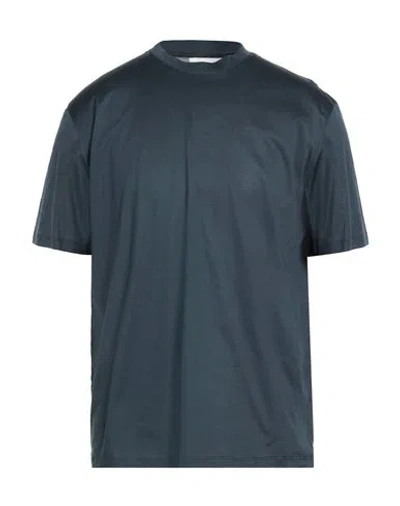 Yuu Man T-shirt Deep Teal Size S Mako Cotton In Green