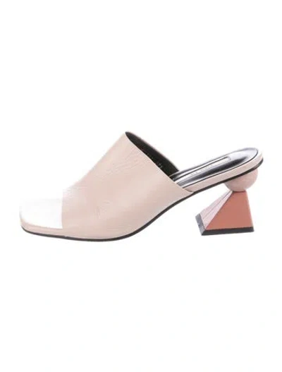 Pre-owned Yuul Yie Leather Slides In Pink