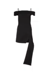 Yuzefi Black Strap Detailed Mini Dress