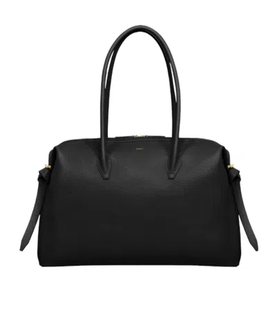 Yuzefi Arge Brioche Duffle - Black Pebble Grained Leather