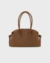 Yuzefi Rectangular Suede Shoulder Bag With Detachable Strap In Brown