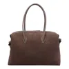Yuzefi Brioche Large Rectangular Suede Shoulder Bag In Brown