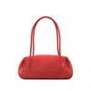 Yuzefi Oyster Suede Shoulder Bag In Red