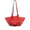 Yuzefi Mochi Suede Shoulder Bag In Red
