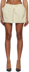 Yuzefi Beige Cargo Miniskirt In Beige