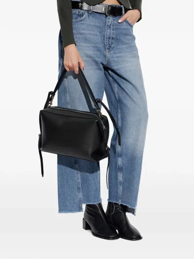 Yuzefi Bento Pebbled Leather Shoulder Bag In Purple