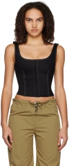 Yuzefi Black Hook-eye Camisole In Black