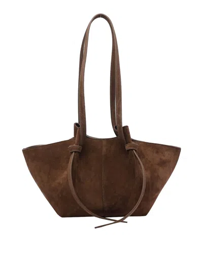 Yuzefi Suede Mochi Shoulder Bag In Brown