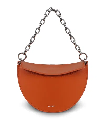 Yuzefi Structured Hand Shoulder Bag In Orange