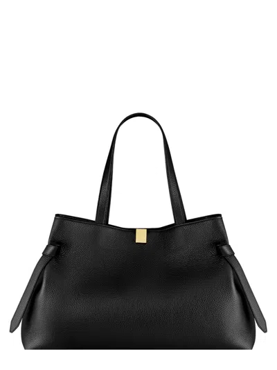 Yuzefi Borsa Tote Gyoza In Pelle In Black