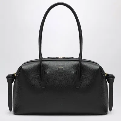 Yuzefi Brioche Duffle Bag In Black Pebblegrained Leather