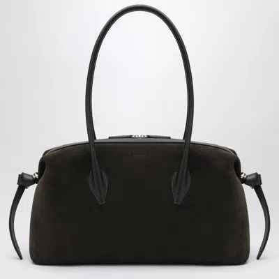 Yuzefi Brioche Duffle Bag In Ganache-coloured Suede In Brown
