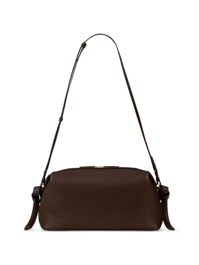 Yuzefi Brioche Knot-detail Shoulder Bag In Brown