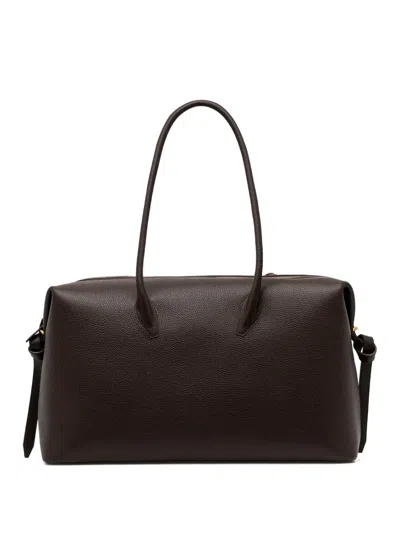 Yuzefi Brioche Knotted Shoulder Bag In Brown