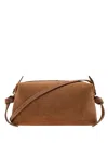 Yuzefi Brioche Knotted Suede Shoulder Bag In Brown