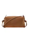Yuzefi Brioche Knotted Suede Shoulder Bag In Brown
