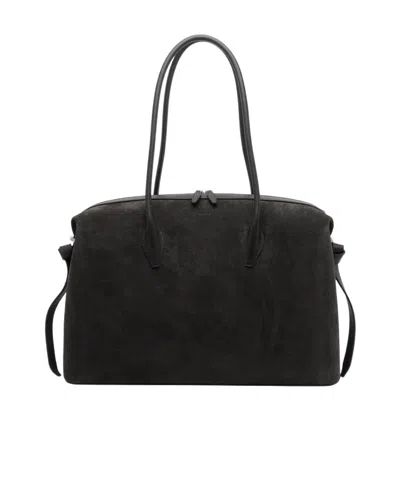 Yuzefi Brioche Large Shoulder Bag In Black