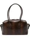 Yuzefi Brioche Leather Shoulder Bag In Brown