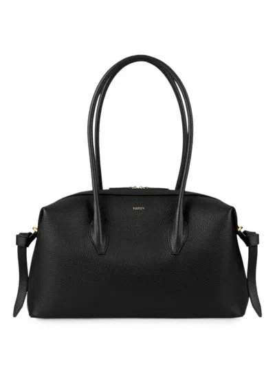 Yuzefi Brioche Pebble-grained Leather Tote Bag In Black