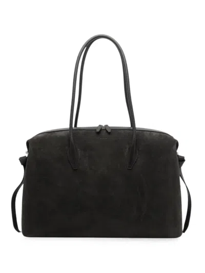 Yuzefi Brioche Suede Shoulder Bag In Brown