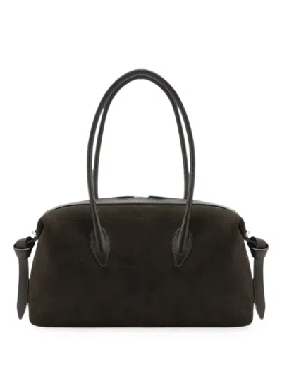 Yuzefi Brioche Suede Tote Bag In Brown