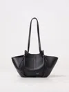 Yuzefi Large Mochi Leather Tote Bag In 黑色