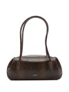 Yuzefi Debossed-snakeskin Shoulder Bag In Brown