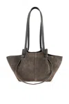 Yuzefi Double Handle Shoulder Bag In Brown