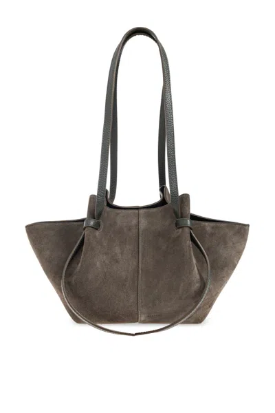 Yuzefi Double Handle Shoulder Bag In Brown