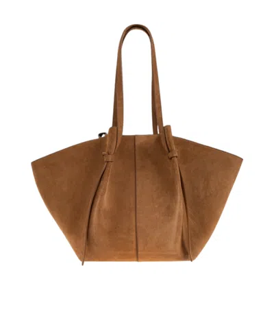 Yuzefi Double-handle Shoulder Bag In Brown