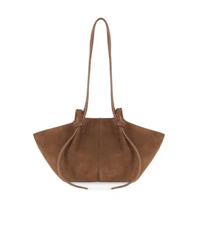 Yuzefi Double-handle Shoulder Bag In Brown