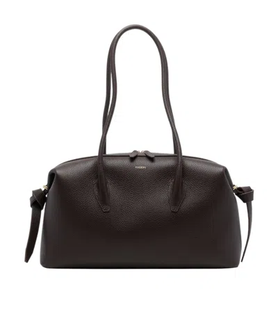 Yuzefi Double-handled Shoulder Bag In Brown