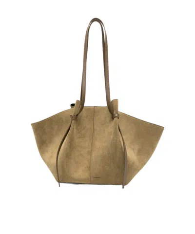 Yuzefi Double-handled Shoulder Bag In Brown
