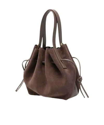 Yuzefi Drawstring Tote Bag In Brown
