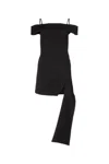 Yuzefi Black Strap Detailed Mini Dress In Black