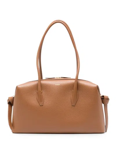 Yuzefi Duffle Bag Leather "brioche" In Brown