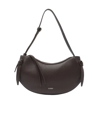 Yuzefi Fortune Cookie Logo Printed Shoulder Bag In Black