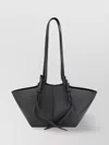 Yuzefi Geometric Fold-over Leather Shoulder Bag