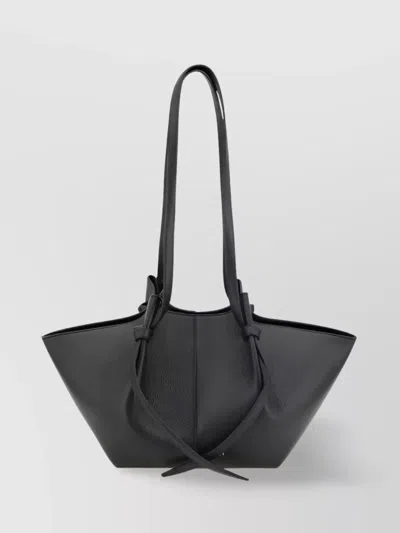 Yuzefi Geometric Fold-over Leather Shoulder Bag