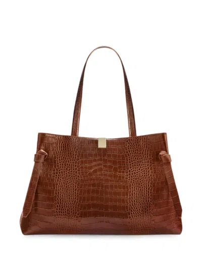 Yuzefi Gyoza Tote Leather Leather Brown