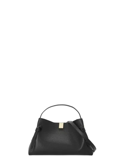 Yuzefi Gyoza Mini Bag With Soft Textured Finish And Versatile Strap In Black
