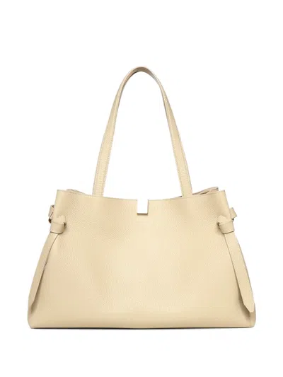 Yuzefi Gyoza Mini Pebble-grain Tote Bag In White