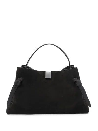Yuzefi Gyoza Suede Tote Bag In Blue